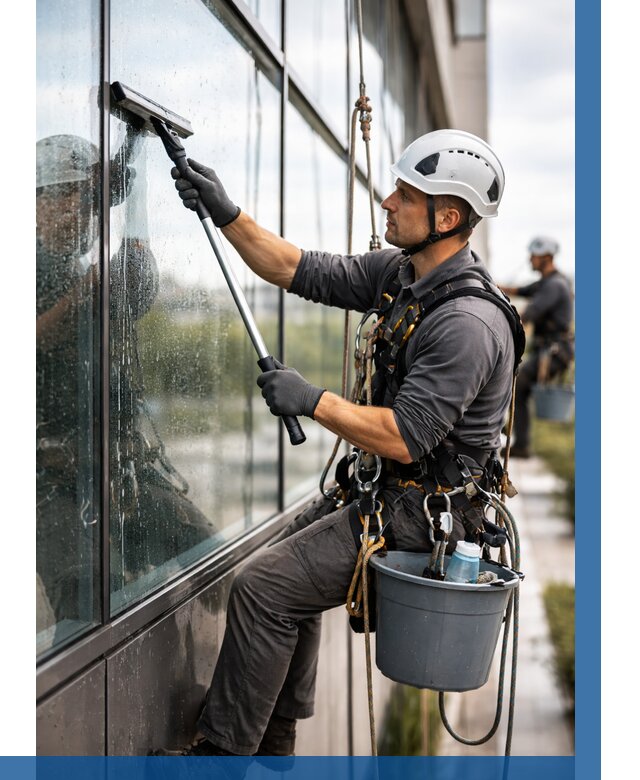 Мойка стеклянных фасадов в Искитиме от 204 р. | ВЫСОТНИК-Скм