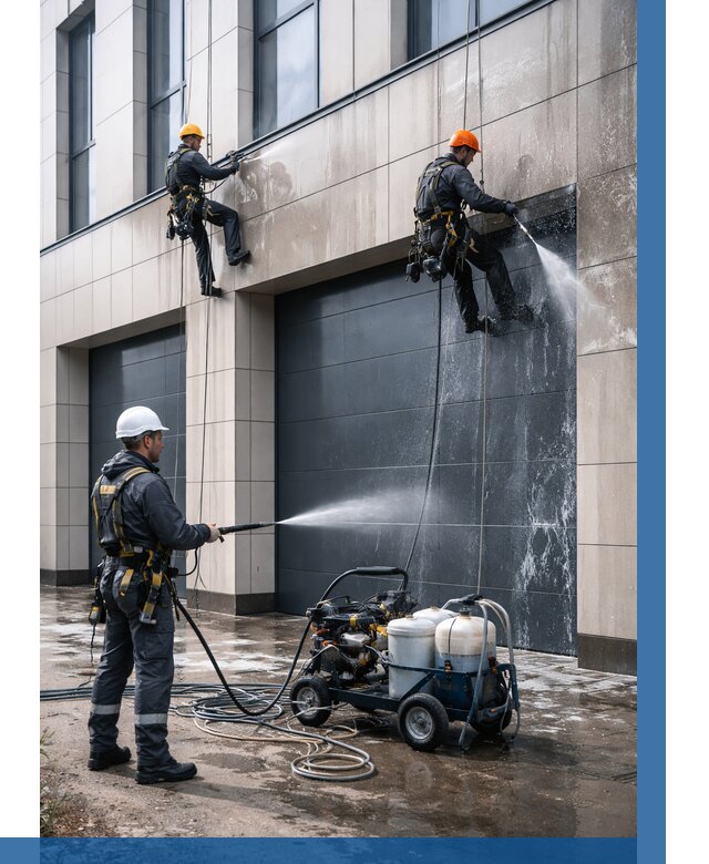 Послестроительная мойка фасада в Искитиме от 306 р. | ВЫСОТНИК-Скм