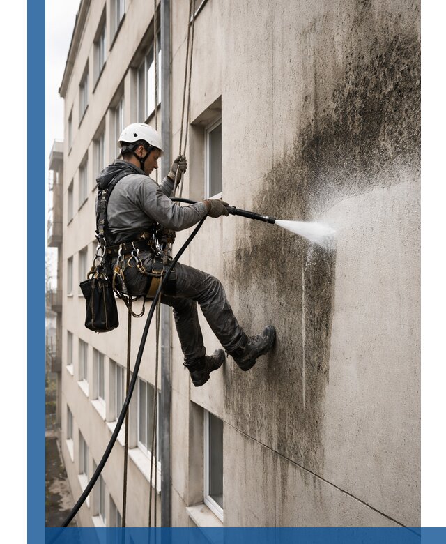 Профессиональная очистка фасадов от плесени в Искитиме