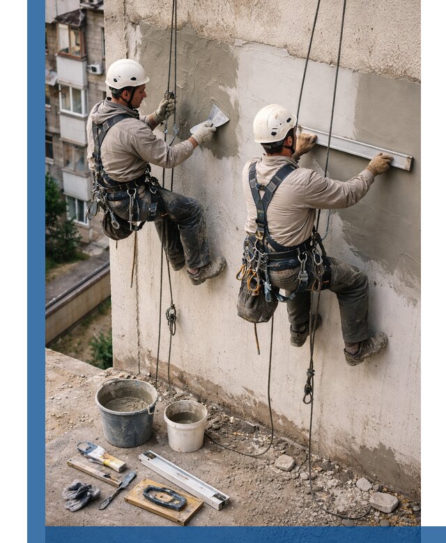 Комплексный ремонт штукатурного фасада с гарантией в Искитиме