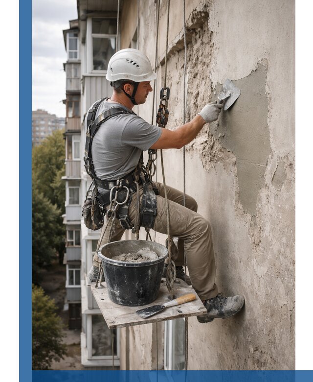 Восстановление фасадной штукатурки в Искитиме с гарантией качества