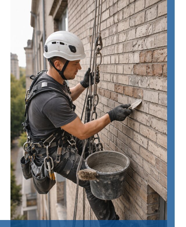 Ремонт кирпичной кладки фасада в Искитиме от 1835 р. | ВЫСОТНИК-Скм