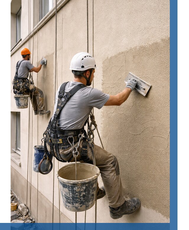 Декоративная штукатурка фасада в Искитиме от 1223 р. | ВЫСОТНИК-Скм