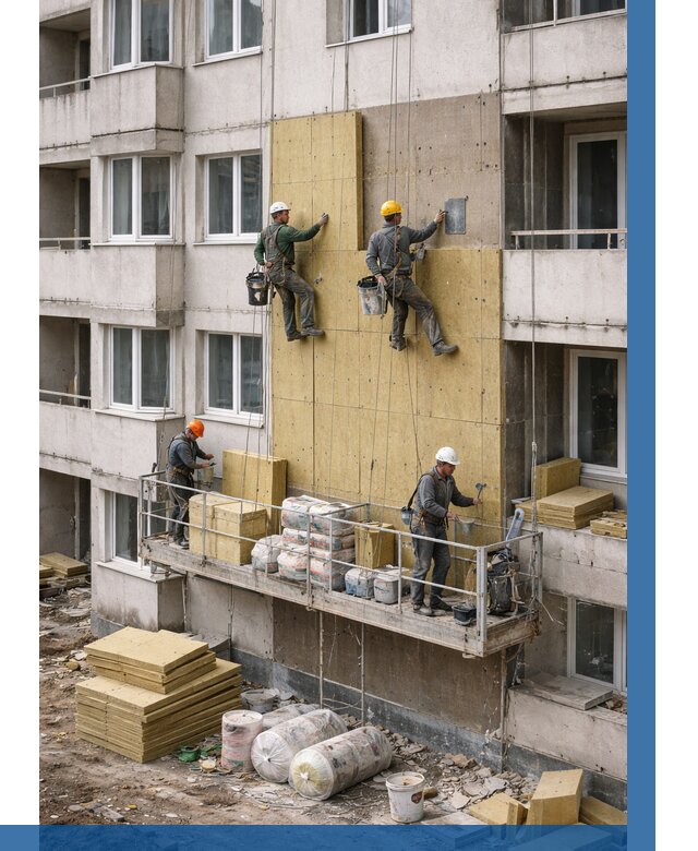 Утепление фасада минватой в Искитиме от 1529 р. | ВЫСОТНИК-Скм