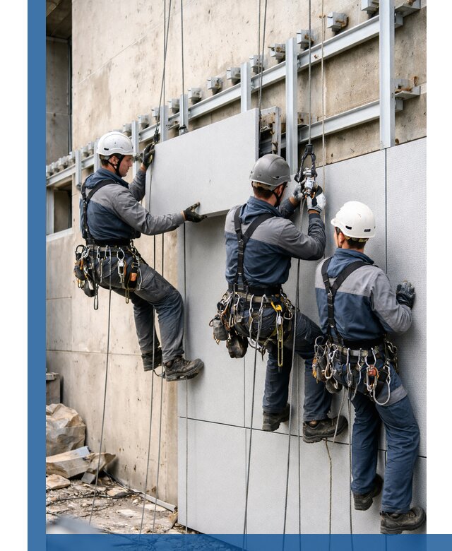 Монтаж вентилируемого фасада в Искитиме под ключ с гарантией качества