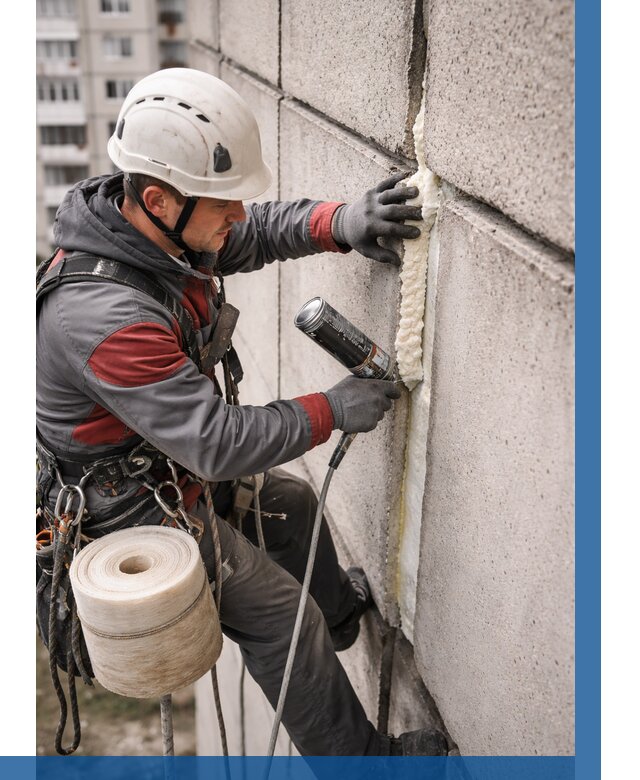 Утепление межпанельных швов в Искитиме от 713 р. | ВЫСОТНИК-Скм