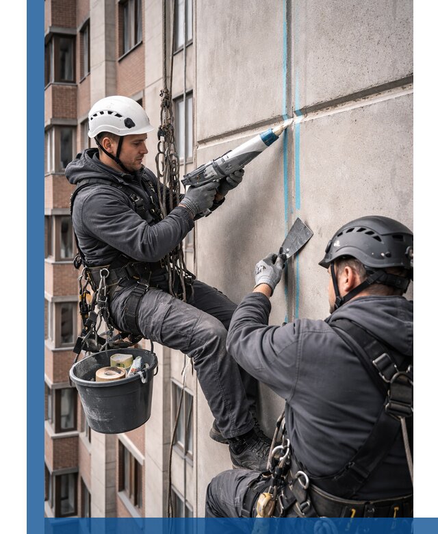 Вторичная герметизация швов фасада и кровли в Искитиме