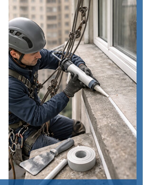 Герметизация балконного козырька в Искитиме от 4586 р. | ВЫСОТНИК-Скм