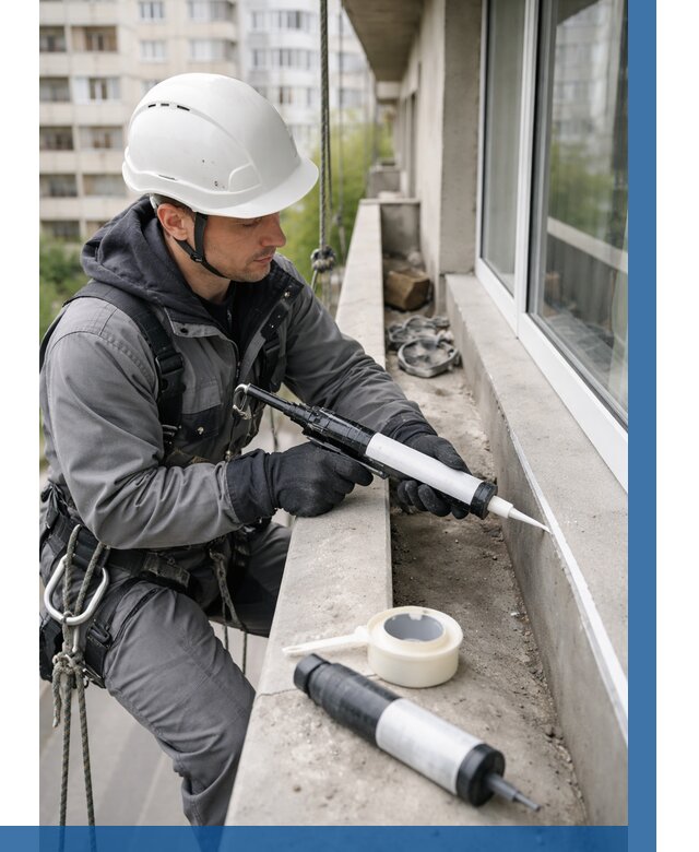 Герметизация швов лоджии в Искитиме от 4586 р. | ВЫСОТНИК-Скм