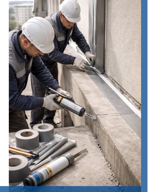 Герметизация примыкания балкона в Искитиме от 4586 р. | ВЫСОТНИК-Скм