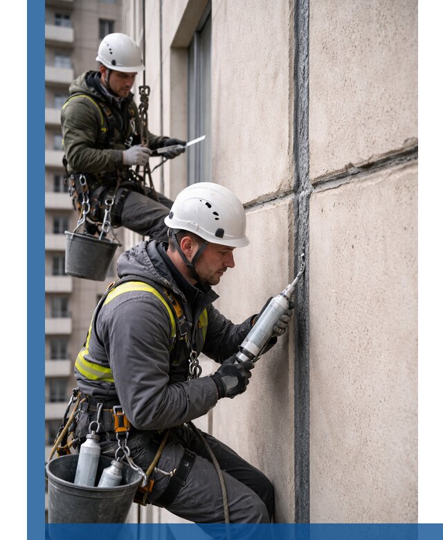 Герметизация деформационных швов фасада в Искитиме качественно