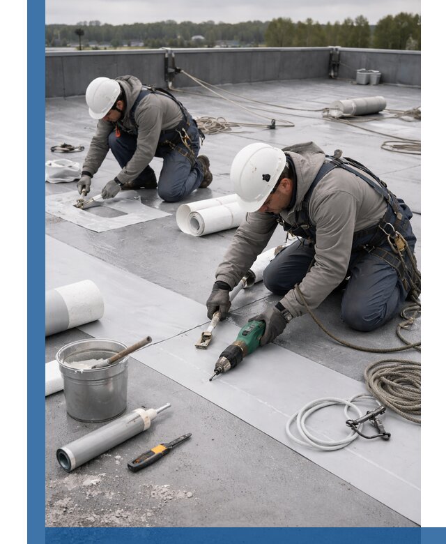 Ремонт мембранной кровли в Искитиме качественно и с гарантией