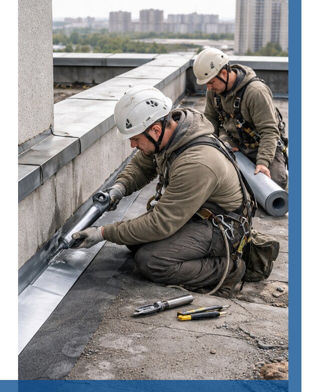 Ремонт кровельных примыканий в Искитиме от 1223 р. | ВЫСОТНИК-Скм