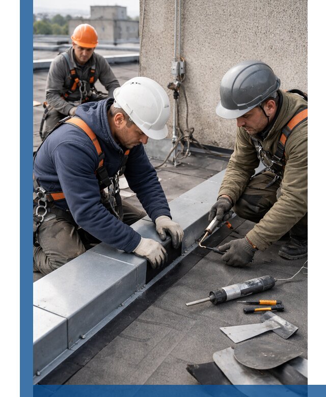 Ремонт кровельных примыканий в Искитиме профессионально