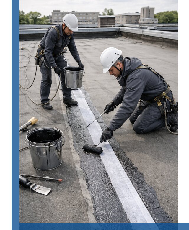 Гидроизоляция кровли мастикой в Искитиме надежная защита