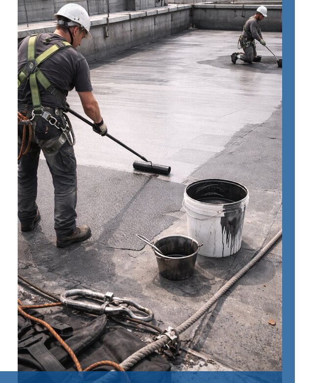 Гидроизоляция кровли жидкой резиной в Искитиме от 510 р. | ВЫСОТНИК-Скм