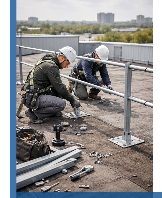 Монтаж кровельного ограждения в Искитиме под ключ с гарантией