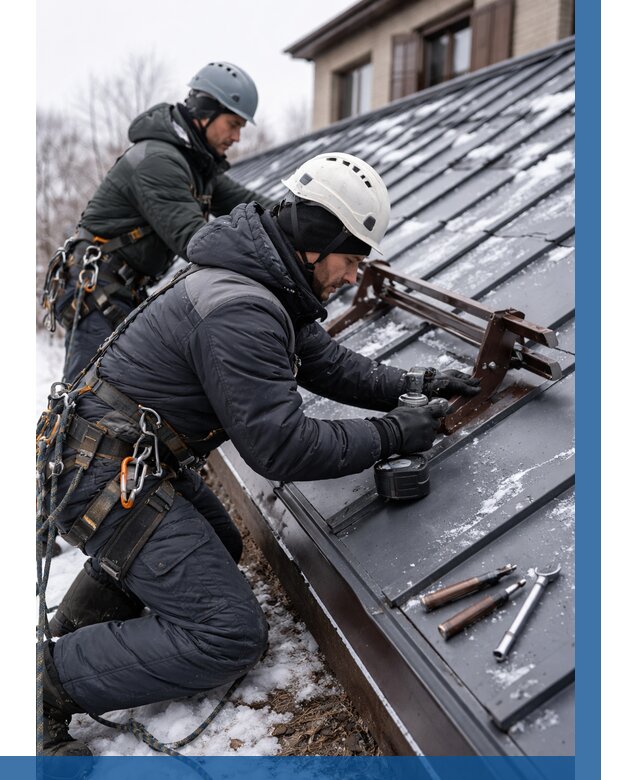 Монтаж снегозадержателей в Искитиме от 459 р. | ВЫСОТНИК-Скм