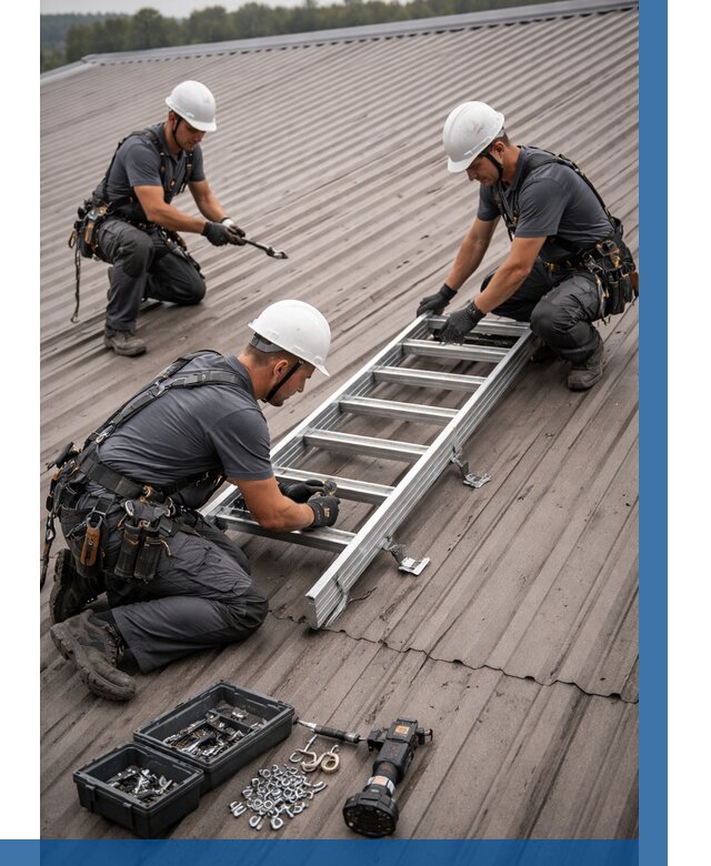 Монтаж кровельной лестницы в Искитиме от 4586 р. | ВЫСОТНИК-Скм