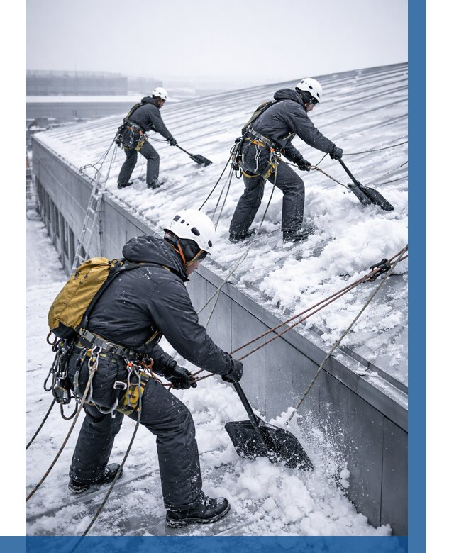 Очистка навесов от снега в Искитиме от 4586 р. | ВЫСОТНИК-Скм