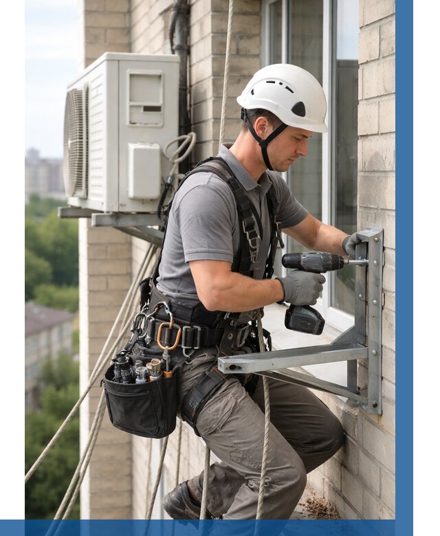 Установка кронштейнов кондиционера в Искитиме от 3567 р. | ВЫСОТНИК-Скм