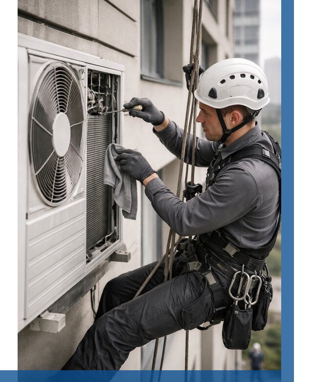 Обслуживание внешнего блока кондиционера в Искитиме от 2752 р.ВЫСОТНИК-Скм