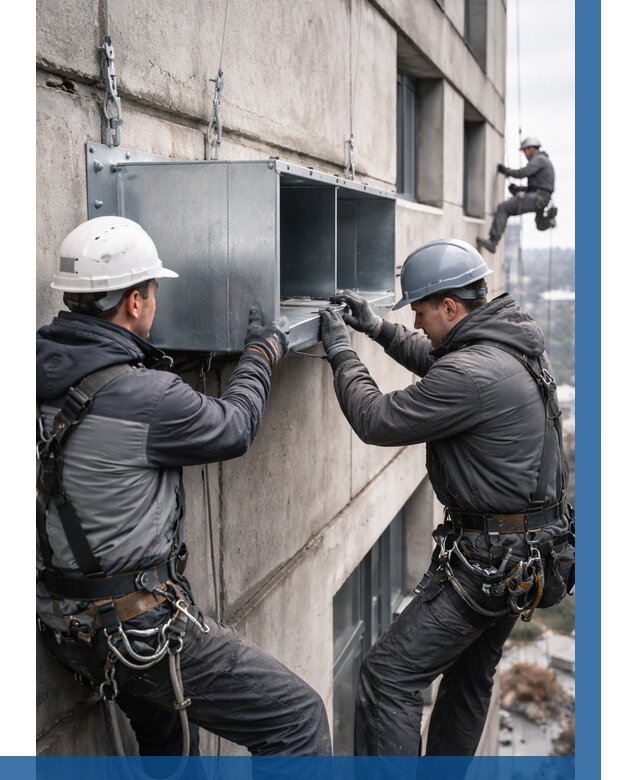 Монтаж вентиляционных коробов в Искитиме от 3058 р. | ВЫСОТНИК-Скм