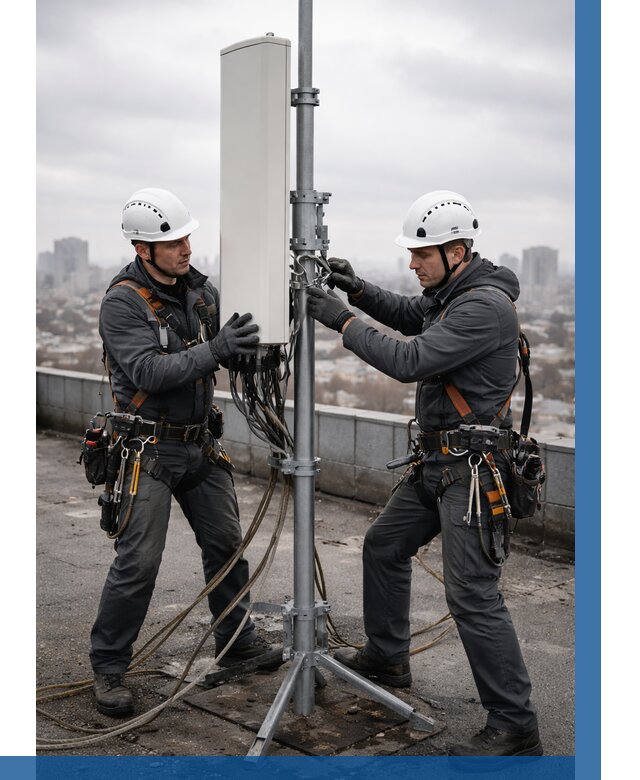 Монтаж антенн связи на крыше в Искитиме от 8663 р. | ВЫСОТНИК-Скм