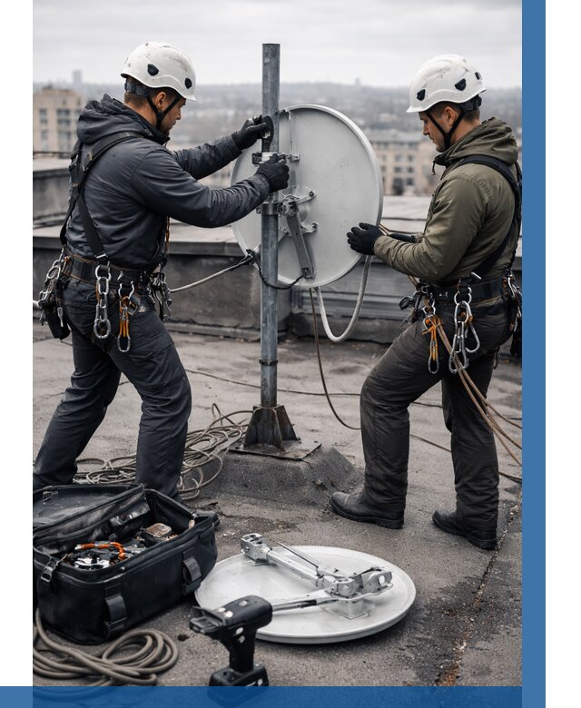 Демонтаж антенн на крыше в Искитиме от 4586 р. | ВЫСОТНИК-Скм