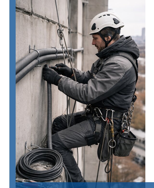 Профессиональный монтаж гофры для кабеля в Искитиме с гарантией