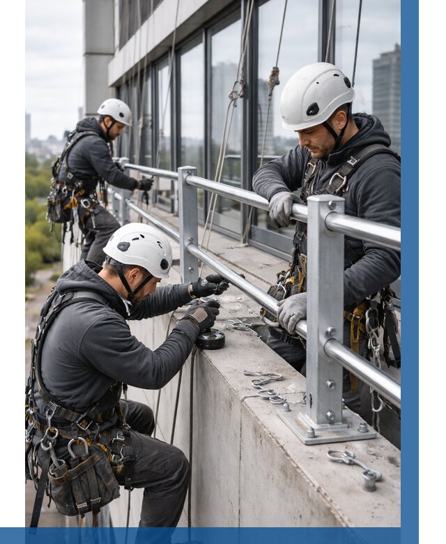 Монтаж ограждений на высоте в Искитиме, от 1223 р. | ВЫСОТНИК-Скм