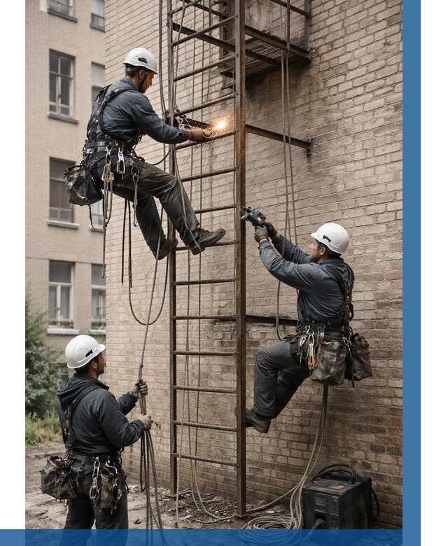 Ремонт пожарной лестницы в Искитиме от 7644 р. | ВЫСОТНИК-Скм