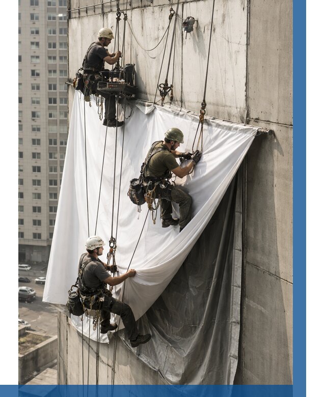 Замена баннерного полотна в Искитиме от 6625 р. | ВЫСОТНИК-Скм—заказать