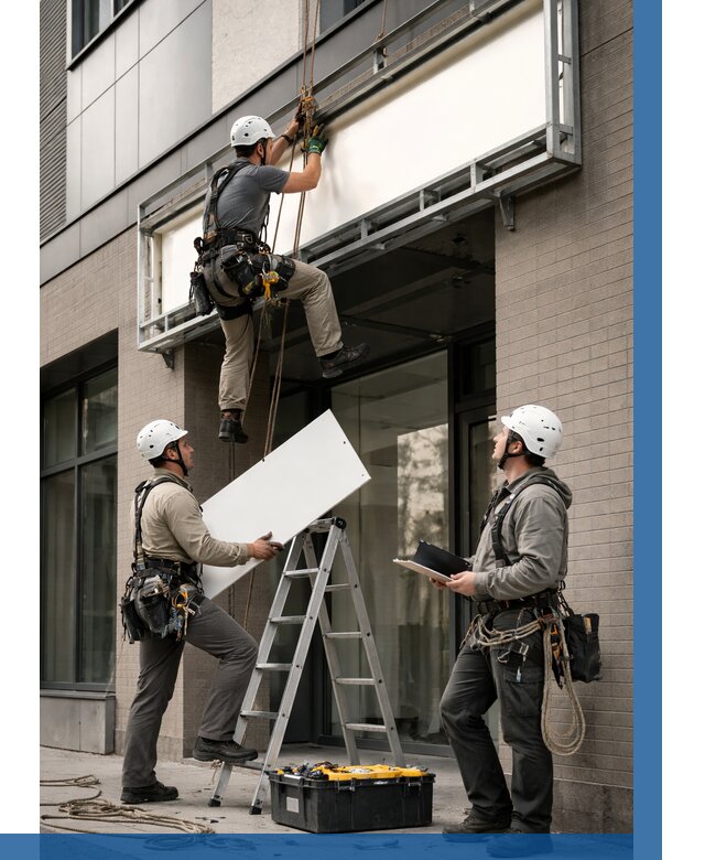 Монтаж светового короба в Искитиме от 6625 р. | ВЫСОТНИК-Скм