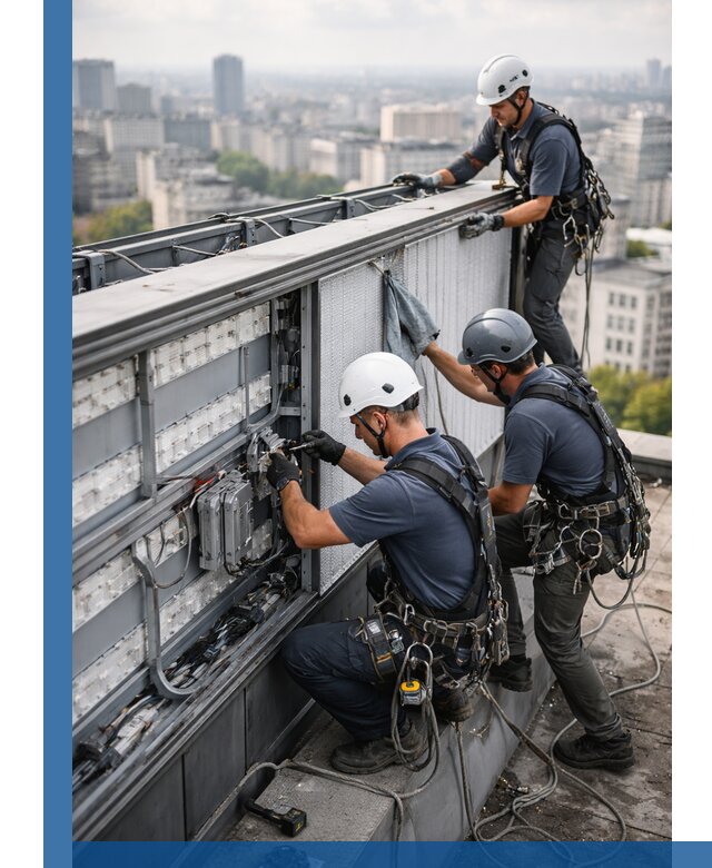 Профессиональное обслуживание крышной рекламы в Искитиме под ключ