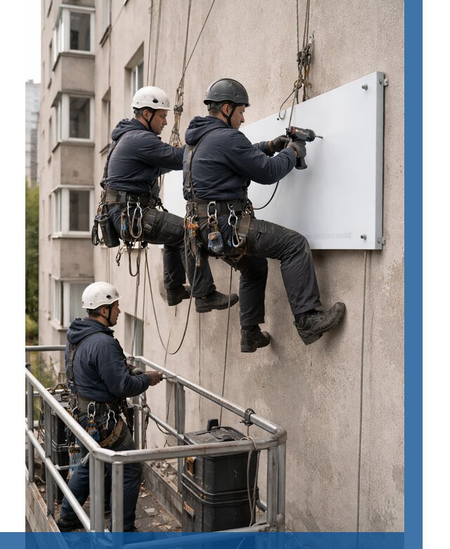 Монтаж табличек и указателей в Искитиме от 3567 р. | ВЫСОТНИК-Скм