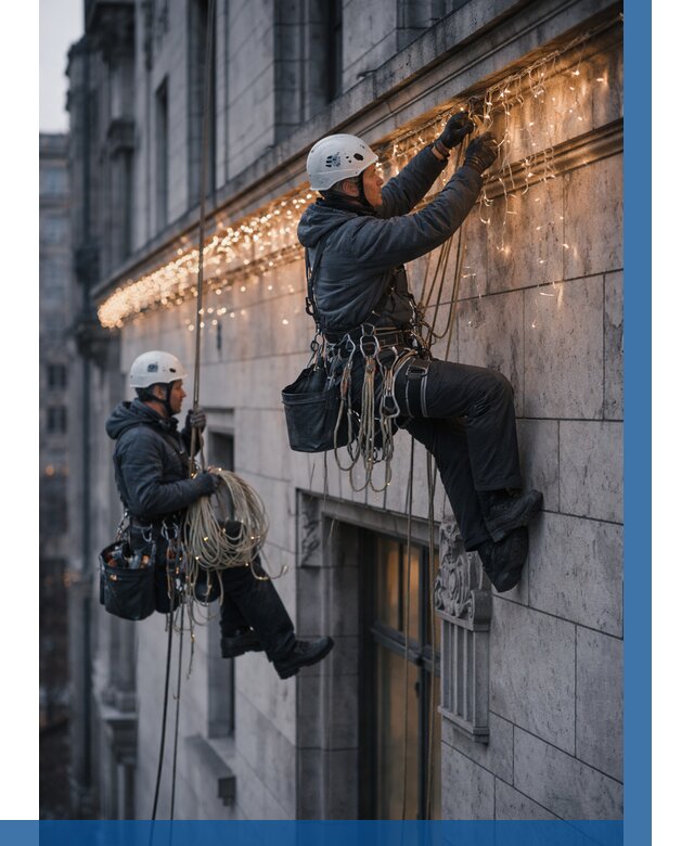 Монтаж новогодней иллюминации в Искитиме от 8663 р. | ВЫСОТНИК-Скм