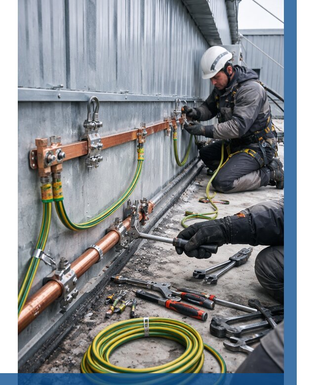 Монтаж заземления здания в Искитиме от 25480 р. | ВЫСОТНИК-Скм