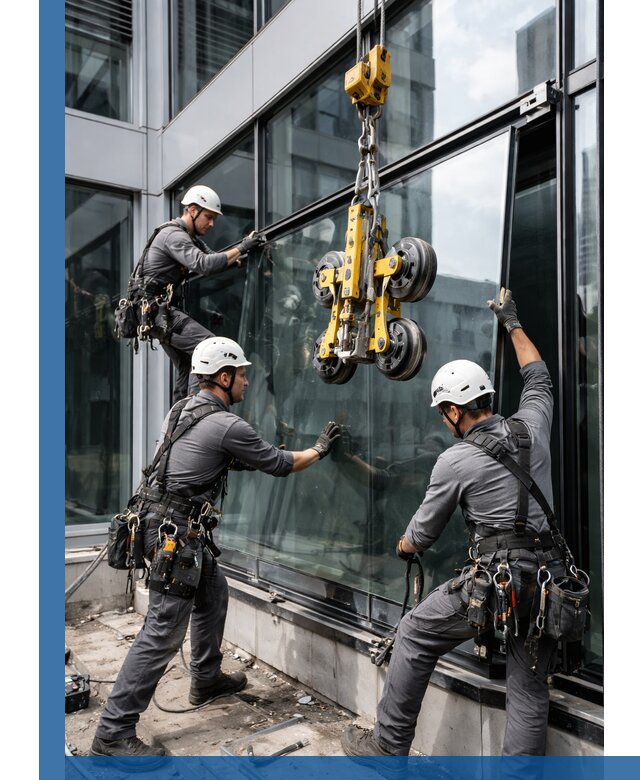 Структурное остекление фасадов в Искитиме монтаж и обслуживание