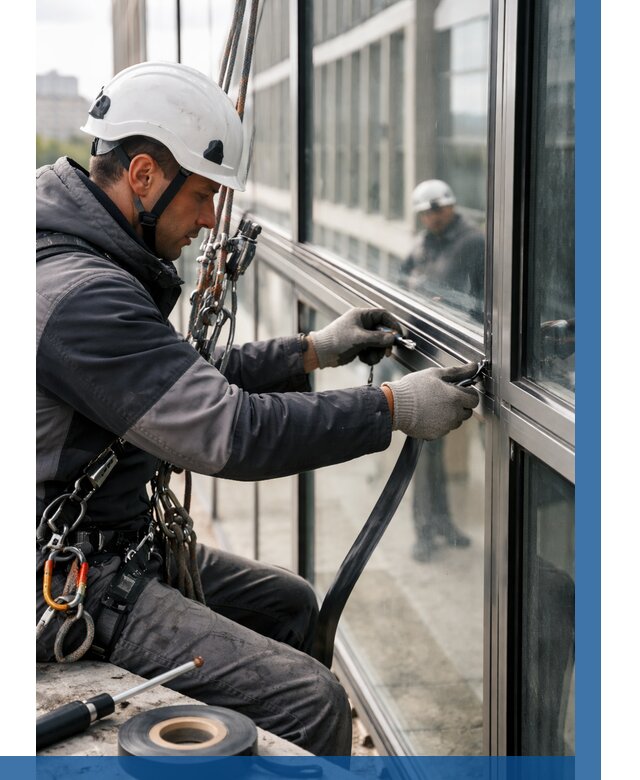 Ремонт витражных конструкций в Искитиме от 3567 р. | ВЫСОТНИК-Скм