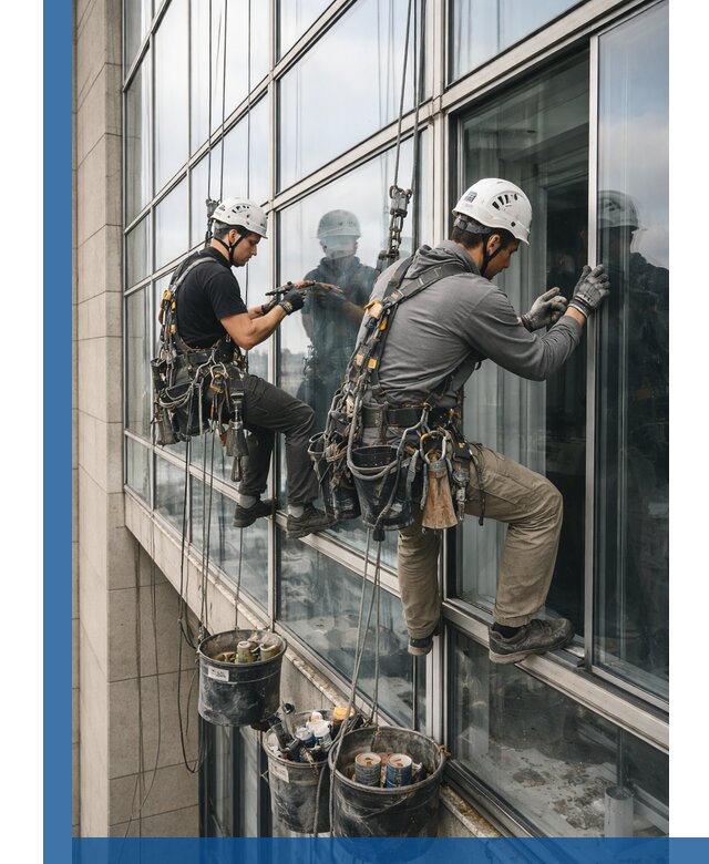 Ремонт витражных конструкций и фасадного остекления в Искитиме