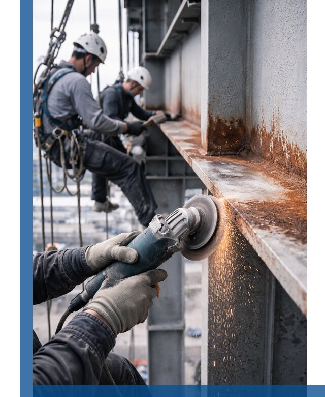 Зачистка металла от ржавчины и подготовка поверхностей в Искитиме