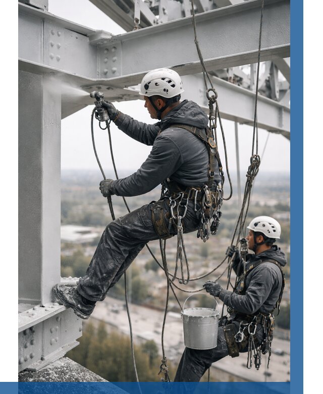 Покраска металлоконструкций на высоте в Искитиме 357 р |ВЫСОТНИК-Скм