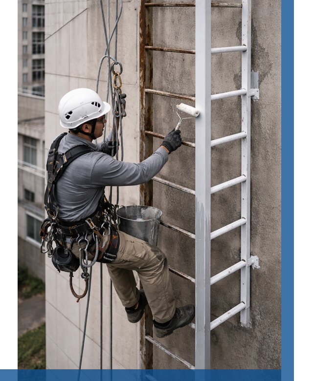 Покраска пожарных лестниц в Искитиме от 4586 р. | ВЫСОТНИК-Скм