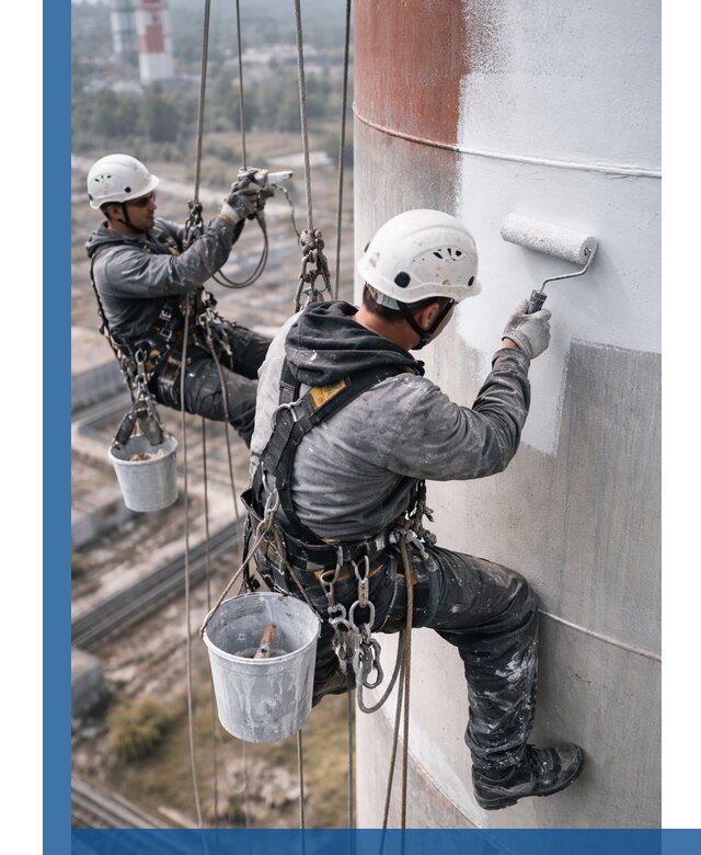 Покраска дымовых труб в Искитиме: антикоррозийная защита и восстановление
