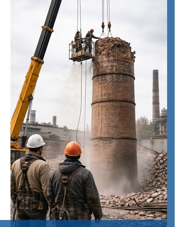 Демонтаж дымовой трубы в Искитиме от 91728 р. | ВЫСОТНИК-Скм, смета