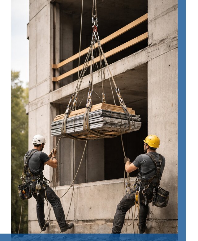 Подъем материала на этаж веревками в Искитиме от 1529 р. | ВЫСОТНИК-Скм