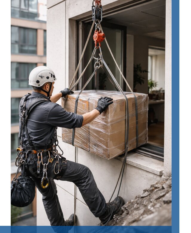 Подъем груза через окно в Искитиме от 4586 р. | ВЫСОТНИК-Скм