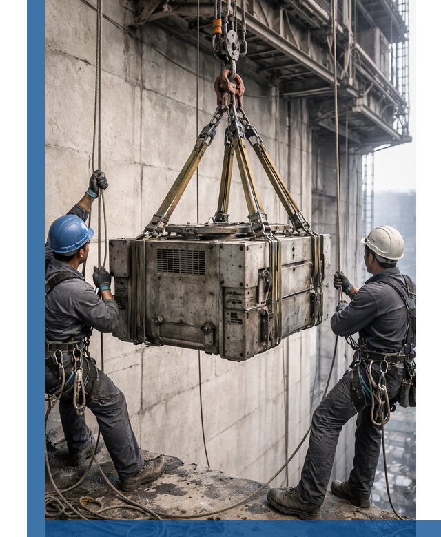 Такелажные работы на высоте, подъем и монтаж грузов в Искитиме