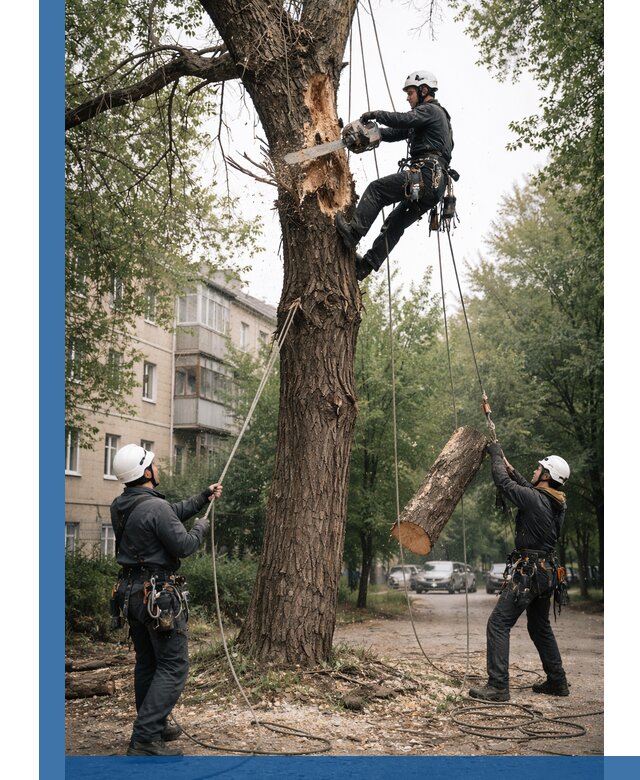 Срочное удаление аварийных деревьев в Искитиме с гарантией безопасности